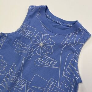 Nike Tee Youth Girls M Tank Top, Nike Young Child Youth Sleeveless Blue 100% 495